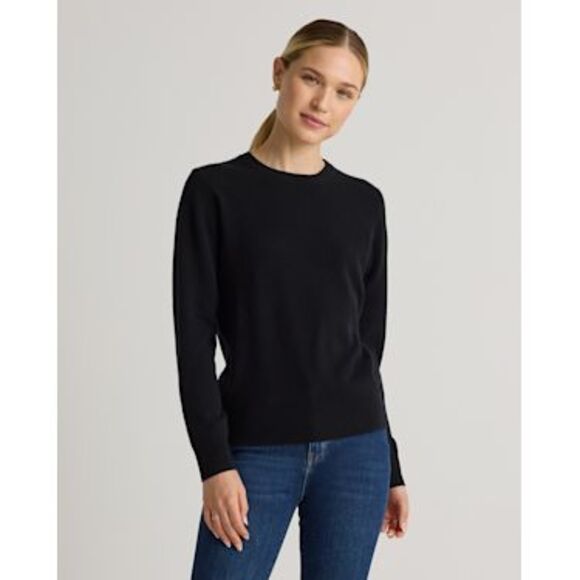 Quince Sweaters - Quince Women Mongolian Cashmere Crewneck Sweater Black S